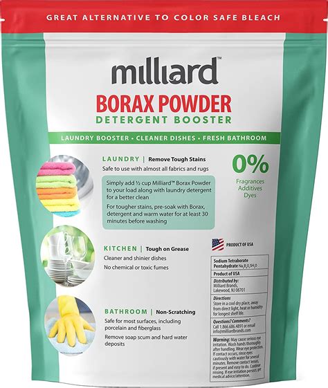 Milliard Borax Powder Pure Multi Purpose Cleaner 1 Lb