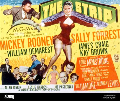 The Strip Mickey Rooney Sally Forrest Louis Armstrong Vic Damone Monica Lewis 1951 Stock