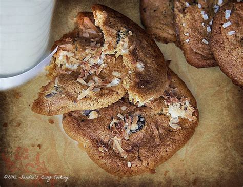 Coconut And Chocolate Chip Cookies Sandras Easy Cooking