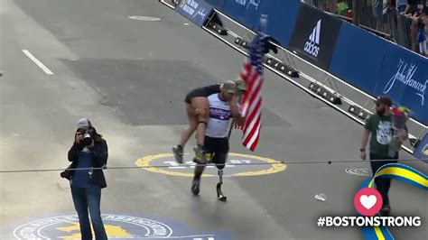 Wounded Pa Veteran Completes Boston Marathon Carries Woman Across