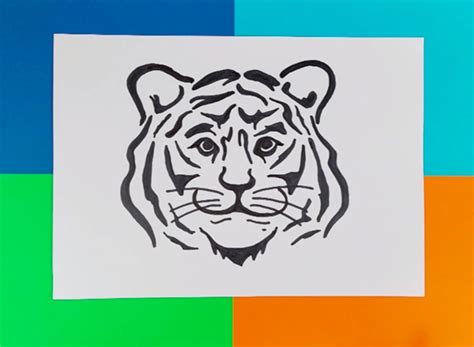 Tuto dessin Comment dessiner une tête de tigre