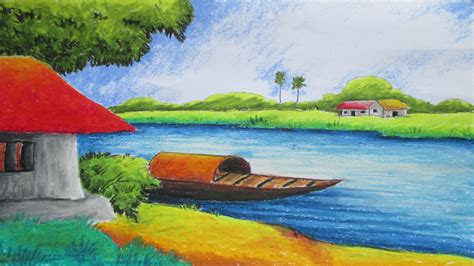 Scenery Oil Pastel Drawing Ideas For Beginners Painti