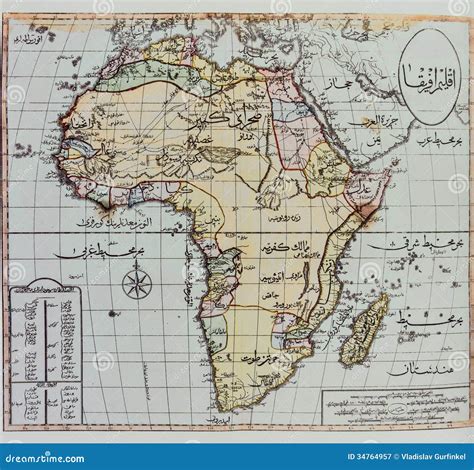 Historische Kaart Van Afrika Stock Afbeelding Image Of Begrip