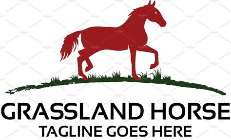 Grassland Horse Logo Template Creative Daddy