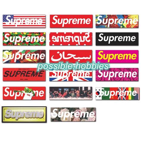 Supreme Box Logo Sticker Pack Small Skateboard Sticker Lot Pack