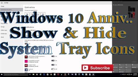 Windows 10 Anniversary Show And Hide Notification Area System Tray