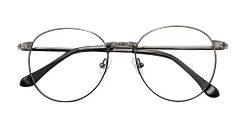 black round classic full rim metal medium glasses for male from wherelight