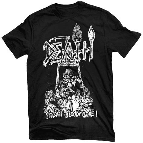 Deyang Death Scream Bloody Gore Line Art Black T Shirt New Relapse