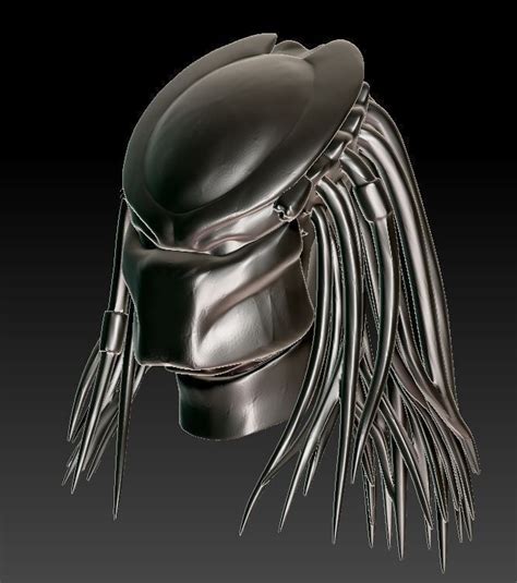 The hair is painted with black spray paint. Predator Bust With Hair 35mb free 3D Model 3D printable ...