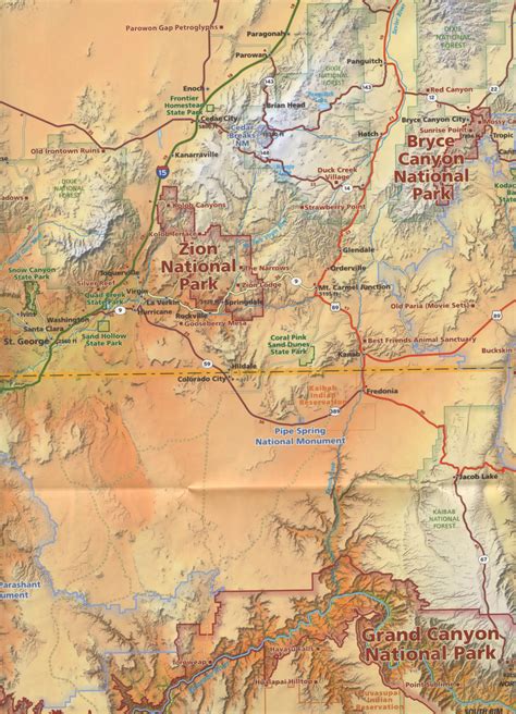 Utah National Parks Map Maps And Guides