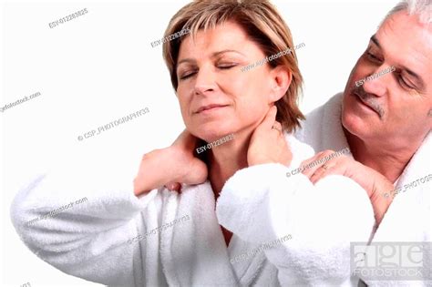 Man Giving His Wife A Massage Stock Photo Picture And Low Budget