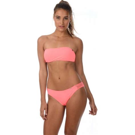 Banana Moon Swimsuit Bandeau In Coral Pink Ginge87