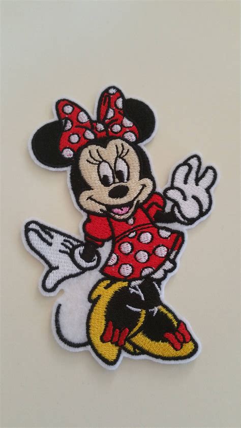 Minnie Mouse Iron On Or Sew On Patch Large Disney Patch Minnie Mouse