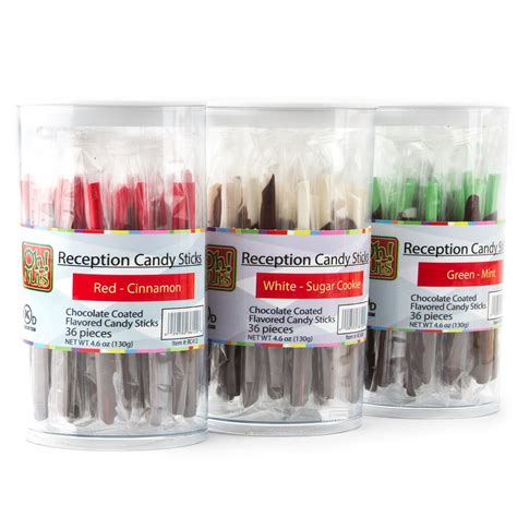Holiday Mix Reception Candy Sticks Chocolate Dipped Reception Candy