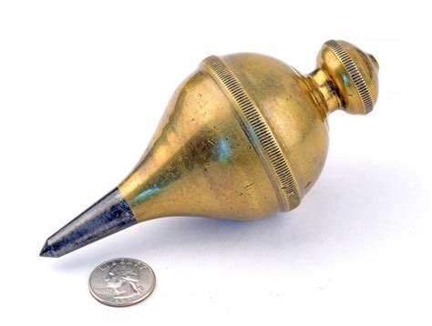 Awesome Brass Plumb Bob 2 Lbs 9 Oz Vintage Vials