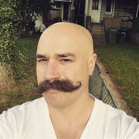 How A Bald Guy Should Wear A Mustache Top 13 Styles