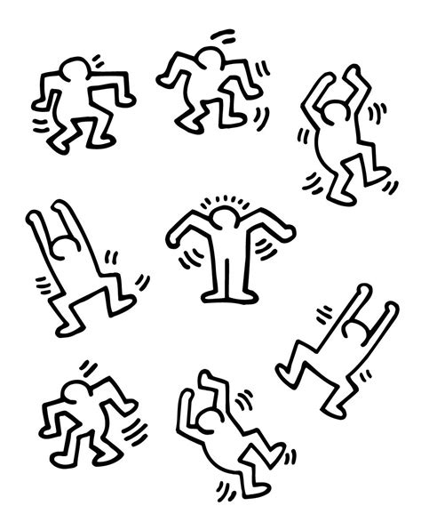 Buy Blik Keith Haring Dancers Removable Wall Decals Officially