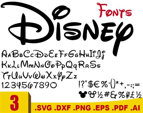 Disney Font Svg Disney Alphabet Svg Svg Files For Cricut Clip Art Art