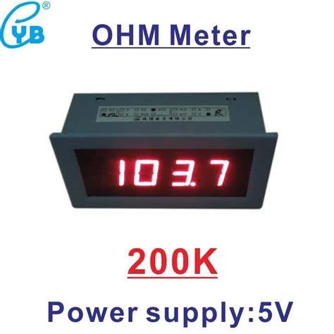 0 200k Ohms Meters Dc 5v Led Red Display Resistance Monitor Resistance