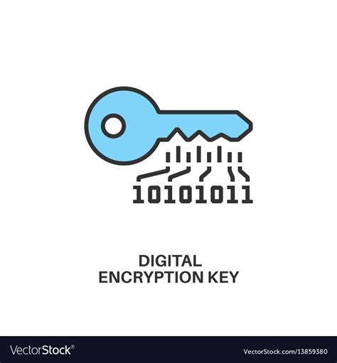 Digital Encryption Key Icon Royalty Free Vector Image