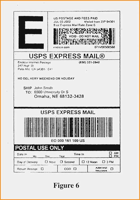 Usps Priority Mail Label Template Lovely Package Address Label Intended