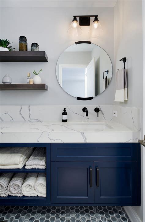 Embracing Color Of The Year Lovely Bathroom Vanities In Blue N I