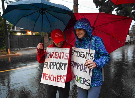 Students Join Teachers In Strike Against Lausd