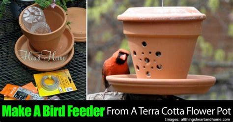 Terra Cotta Birdfeeder 93020151993 Flower Pot Crafts Clay Pot Crafts