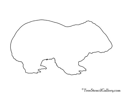 Wombat Silhouette Stencil Free Stencil Gallery