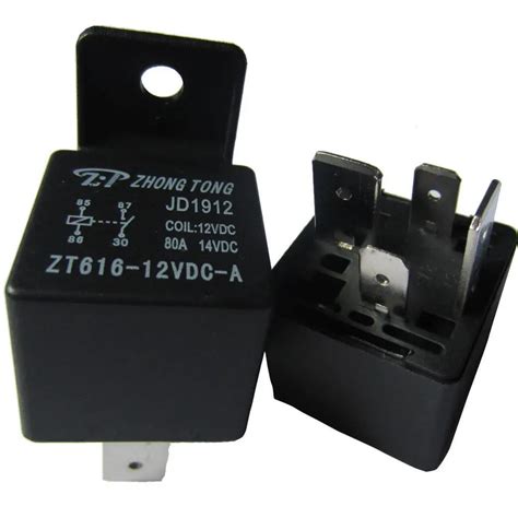Ee Support 10pcs Black Car Truck Auto Heavy 12v 80a 80 Amp Spst Relay