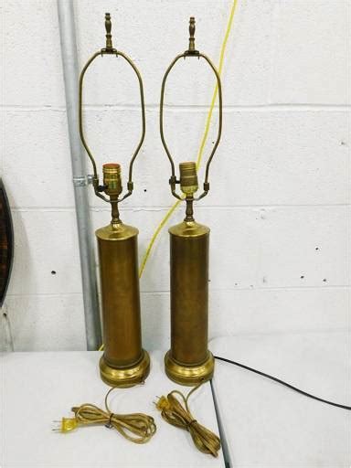 Pair Of Trench Art Lamps Made From Ammo Shells