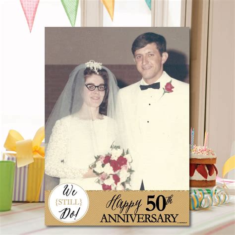 50th Anniversary Photo Yard Sign Wedding Anniversary Party Etsy