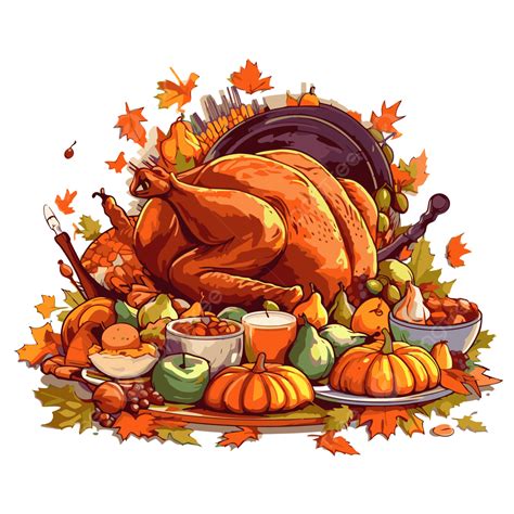 Funny Thanksgiving Vector Sticker Clipart Thanksgiving Turkey With A