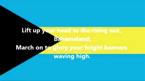 March On Bahamaland National Anthem Of Bahamas English Lyrics