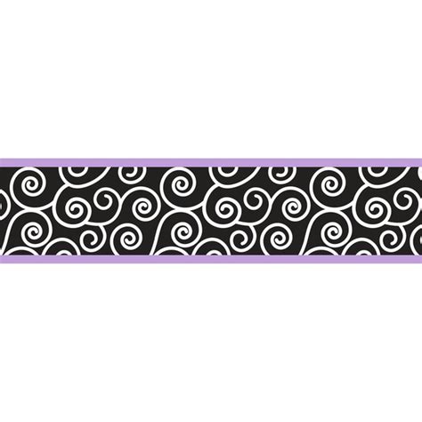 Sweet JoJo Designs Purple and Black Kaylee Modern Wall Border - Free Shipping On Orders Over $45 ...