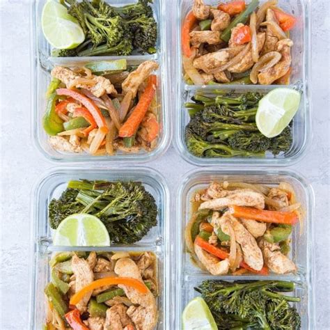 Chicken Fajita Meal Prep Bowls The Roasted Root