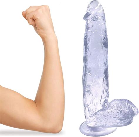 30cm 6cm Realistic Dildo With Strong Suction Cup Replica Of Real Glans And Plump Testicles