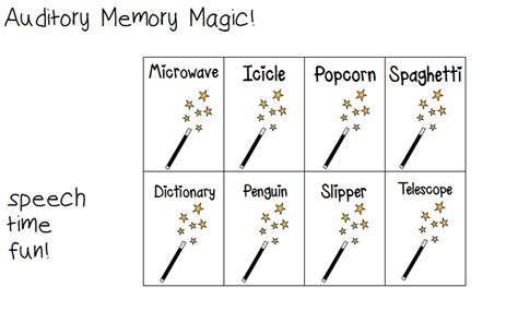 Speech Time Fun Auditory Memory Magic