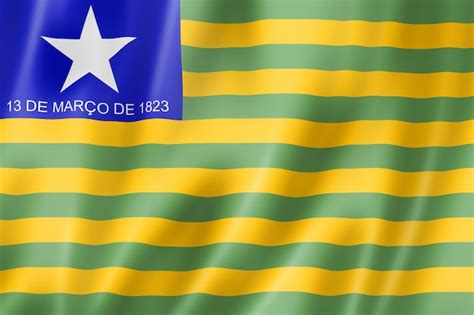 Bandeira Do Estado De Piauí Coleção De Banner Acenando Do Brasil
