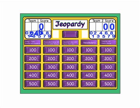 30 Jeopardy Template With Scorekeeper Example Document Template