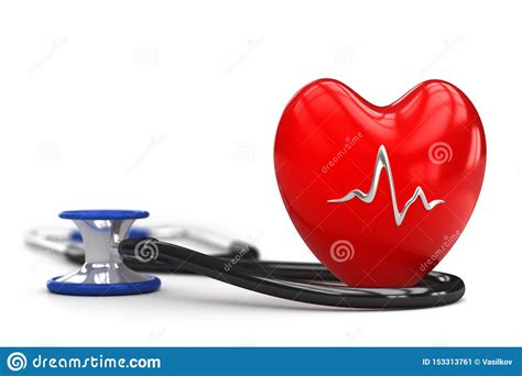 Heart Stethoscope Stethoscope Pulse Stock Illustration