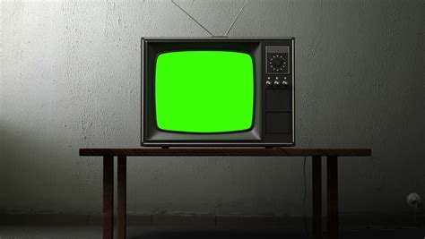 Old Tv With A Green Stock Footage Video 100 Royalty Free
