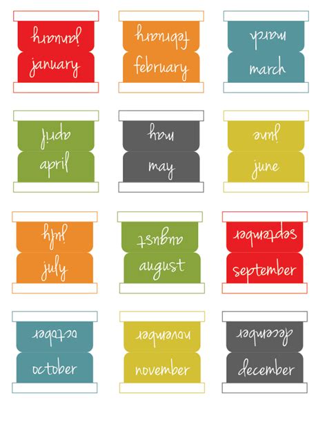 Free Printable Monthly Tabs From All Things Bright And Beautiful