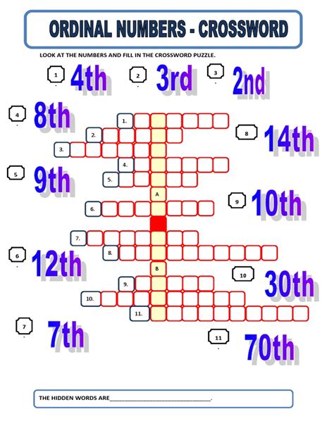 Solving A Numerical Crossword Puzzle To Reveal Hidden Words Pdf