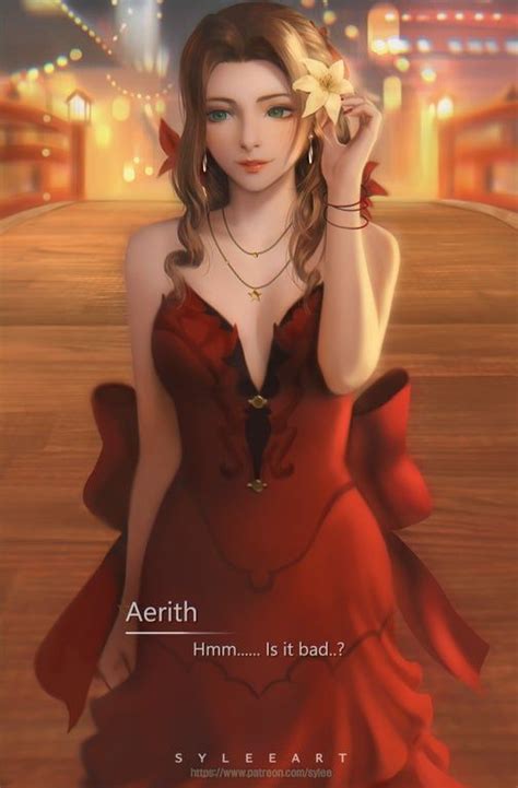 Ogremake Spoilers Aerith By Sy Lee Ffviiremake Final Fantasy Art