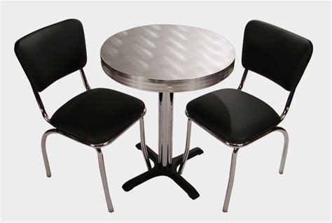 Retro Cafe Seating Restaurant Home Chrome Diner Table And Chairs