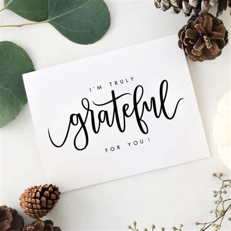 Im Truly Grateful For You Card Truly Grateful Card Etsy