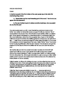 The color purple worksheet downloads first 6 letters in the color purple analysis - A-Level ...