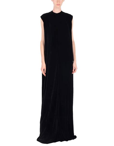 Rick Owens Velvet Long Dress In Black Lyst