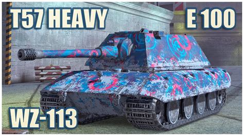 E 100 T57 Heavy And Wz 113 • Wot Blitz Gameplay Youtube